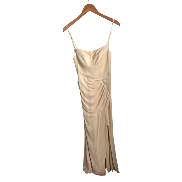 NWT Azazie Kalea Bridesmaid Dress in Champagne Size A2/XS - Picture 3 of 8